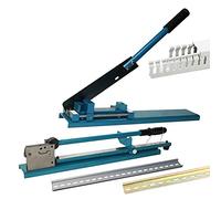 MZBDYYF Outil de coupe de rail - Double rainure avec règle de 50 cm - Guide manuel pour couper l'aluminium à fente - Machine de découpe de goulottes de banc