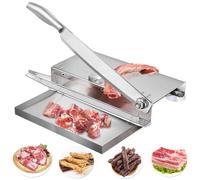 MZBDYYF Trancheuse à viande en acier inoxydable avec déflecteur réglable et ventouse antidérapante pour une stabilité et un contrôle améliorés