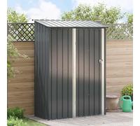 mzdioop Abri de jardin en métal anthracite - 140,5 x 74 x 200 cm - Verrouillable - Avec espace de rangement pour outils de jardin, vélo, tondeuse à gazon et outils - Pour terrasse, balcon, cour