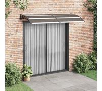 mzdioop Auvent noir 240 x 100 cm en polycarbonate avec cadre en aluminium, résistant aux intempéries et aux UV, accessoires de montage inclus, idéal comme protection contre la pluie pour fenêtre