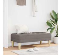 mzdioop Banc avec coussin taupe - 113 x 57 x 39 cm - Tissu contreplaqué - Pieds rembourrés - Banc à manger - Banc de couloir - Banc pour garde-robe - Pour salon, chambre à coucher, cuisine