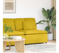 mzdioop Canapé modulaire module central avec coussin jaune 100 cm extension flexible coussin durable élément d'assise confortable pour salon et chambre d'amis