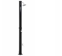 mzdioop Douche solaire noire 220 cm 20 L Douche de jardin avec régulateur de température pour piscine, jardin, économie d'énergie, durable, facile à assembler, compatible avec les tuyaux d'arrosage