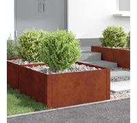 mzdioop Lot de 4 bordures de pelouse 60 x 60 x 35 cm en acier inoxydable revêtu par pulvérisation - Bordure de jardin polyvalente pour parterres, pelouses, chemins et terrasse - Bordure flexible avec