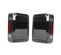 MZEER pour Jeep pour Wrangler JK 2007-2015 Feu Arrière À LED 2X Feu Arrière À LED Feu De Freinage Feu De Recul Feu De Signalisation(Black,USA)