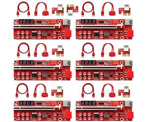MZHOU Carte de Montage PCI-E, pour BTC, LTC, ETH, Périphériques Dédiés à L'exploitation Minière, Carte de Montage D'extension GPU D'extension Graphique 1X à 16X (PRO-V013-6 Pièces)