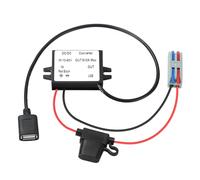 MZHOU Convertisseur DC 12V/24V/36V/48V vers 5V 3A Max 15W avec Port USB-A, Module abaisseur (Buck) DC 10-60V vers 5V USB Convertisseur de Tension Step-Down avec fusible pour e-Roller GPS Dashcams