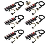 MZHOU PCIE Riser VER009S Adaptateur PCI-E PCI-E Riser 1X à 16X Extension Graphique pour Appareils de Minage Ethereum ETH Bitcoin, Plate-Forme de Minage de Crypto-Monnaie Numérique (6 Pièces)