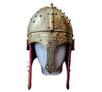 MZICXV Casque de cavalerie auxiliaire romaine du IVe siècle - Casque noble germanique en laiton - Armure de reconstitution historique portable