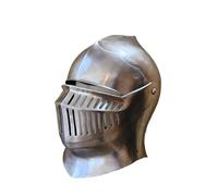 MZICXV Casque de sallet de la fin du XVe siècle avec visière, armet de style italien à face fermée, armure de chevalier portable for reconstitution et coutume