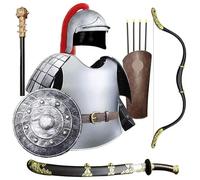 MZICXV Ensemble de costumes de garde impériale chinoise for, tenue de jeu de rôle de guerrier de la dynastie Ming for garçons, armure de déguisement de soldat(Height80-130CM)