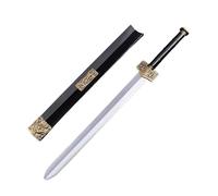 MZICXV Épée jouet chinoise ancienne style Han Jian for, réplique en plastique de 65 cm, accessoire de for garçons, costume de la période des Royaumes combattants, théâtre et spectacle.(A)