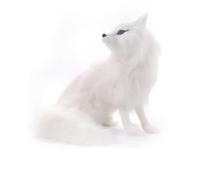 MZICXV Figurine réaliste de Renard Arctique de 16 cm, Fausse Statue d'animal, décoration d'intérieur, Cadeau for Les Amoureux des Animaux