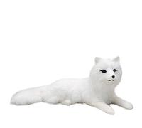 MZICXV Figurine réaliste de Renard Arctique de 27 cm, Fausse Statue d'animal, décoration d'intérieur légère, Cadeau for Les Amoureux des Renards