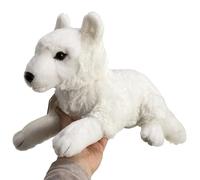 MZICXV Peluche réaliste de Renard Arctique de 15,7 Pouces, Renard Blanc Doux, Animal en Peluche (Vulpes)