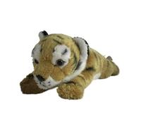 MZICXV Peluche Tigre du Bengale réaliste de 9,8 Pouces, Tigre couché, Animal en Peluche Doux (Panthera Tigris Tigris)