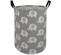 MZIMIK Panier de rangement carré pliable Boîte à jouets étanche pour organiser la maison, dortoir, cuisine, animal de compagnie, bureau, placard, étagère, paniers cadeaux éléphant