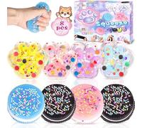 MZJAUVF 4PCS Squishy Patte de Chat, 4PCS Biscuit Stress Relief Toy, Squishy Anti Stress, Squishy Kawaii, Mochi Squishy Toys, Jouets Mochi pour Enfants Récompense Fête Cadeaux Anniversaire Enfant