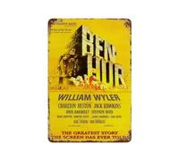 MZKSUERS Affiche de film Ben-Hur Décoration murale en métal Affiche moderne Bar Décorations 30 x 20 cm