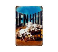 MZKSUERS Affiche de film Ben-Hur Décoration murale en métal Affiche moderne Bar Décorations 30 x 20 cm