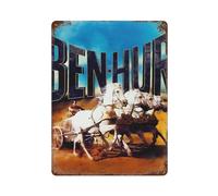 MZKSUERS Affiche de film Ben-Hur Décoration murale en métal Affiche moderne Bar Décorations 40 x 30 cm