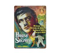 MZKSUERS House of Secrets Affiche rétro de film Décoration murale Art Métal Affiche Moderne Bar Décorations 40 x 30 cm