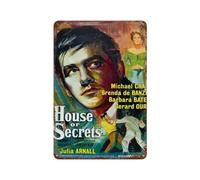 MZKSUERS House of Secrets Affiche rétro de film Décoration murale Art Métal Affiche Moderne Bar Décorations 30 x 20 cm