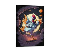 MZKSUERS Poster mural décoratif sur toile avec motif mythe du poulet (30 x 45 cm)