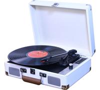 MZL-P01 Tourne-disque vinyle Tourne-disque LP Compatible avec les disques vinyles 7/10/12 pouces 33?/45/78 tr/min Vitesses Haut-parleur BT5.0 Sortie RCA avec housse anti-poussière