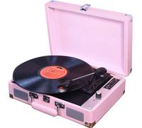 MZL-P01 Tourne-disque vinyle Tourne-disque LP Compatible avec les disques vinyles 7/10/12 pouces 33?/45/78 tr/min Vitesses Haut-parleur BT5.0 Sortie RCA avec housse anti-poussière