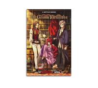 MZMCXNFW Grimm's Fairy Tales Variations Poster d'animation décoratif sur toile pour chambre à coucher 60 x 90 cm