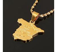 MZMZFFL Collier Bijoux Collier Pendentif Carte d'Espagne en Or pour Femme Carte espagnole chaîne de Pays Espagnol Cadeau de Noël