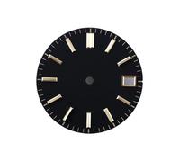 MZMZM Cadran de Montre 28.5mm, Mouvement de Remise en état Sunburst, sans lumière, Excellente qualité(Rose Red Silver Inde)