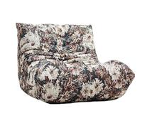 MZMZM Fauteuils poires for Adultes, Fauteuil Poire géant en Velours côtelé, canapé Paresseux en Mousse à mémoire de Forme au Design Ergonomique, Fauteuil au Coin du feu(Sunset Orange)