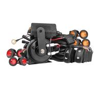 MZMZM Kit de Clignotants avec 110D, pré-câblé, Clignotant avec Interrupteur à Bascule, feu de détresse