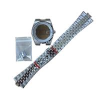MZMZM Top Boîtier de Montre Land-Dweller de 39,5 mm avec Bracelet et Cadran de 33,8 mm(White S dial 2)