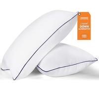 MZOIMZO Lot de 2 oreillers de lit pour dormir - Doux et moyen - Queen Size - Qualité hôtelière rafraîchissante pour les personnes dormant sur le dos, le ventre ou sur le côté
