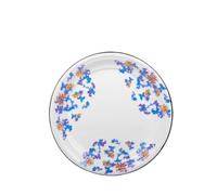 MZPOZB 30cm Enamelled Tea Tray Vintage-Style Thickened Enamel Dish Underglaze-Decorated Heat-Resistant Water(30cm-C)