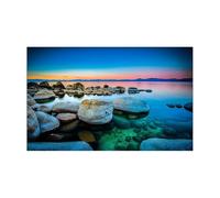 MZPOZB Fond D'Aquarium Autocollant de Fond d'aquarium, Affiche Vue sur la mer en Pierre, décoration, Papier Peint Auto-adhésif, arrière-Plan(50x80cm)