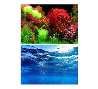 MZPOZB Fond D'Aquarium Décoration d'aquarium, Peinture de Fond, Paysage, océan, Plantes Marines, Toile(Color2,40x60cm)