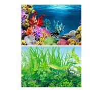 MZPOZB Fond D'Aquarium Décoration d'aquarium, Peinture de Fond, Paysage, océan, Plantes Marines, Toile(Color4,30x50cm)