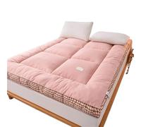 MZPOZB Futon 1 Place Matelas de Camping Pliable 10 cm, léger, Souple et Respirant, Type Tatami, idéal for Les Locations Lits dortoirs(Pink,1PC 100X200x10cm)