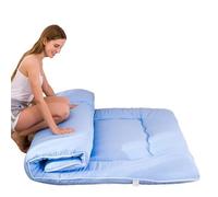 MZPOZB Futon 1 Place Matelas de Sol futon 54" x 80", Matelas Tatami épais, Couchage Pliable et Enroulable for dortoir garçons Filles(Light Blue)