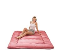 MZPOZB Futon 1 Place Matelas de Sol futon 54" x 80", Matelas Tatami épais, Couchage Pliable et Enroulable for dortoir garçons Filles(Pink)