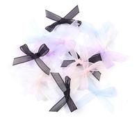 MZPOZB Lot de 50 Mini nœuds en Ruban Polyester et Dentelle, colorés, for Bricolage, Cadeaux, décoration fête ou Mariage(Mixed)