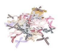 MZPOZB Lot de 50 Mini-nœuds Papillon en Dentelle et Satin, 5 x 4 cm, for Loisirs créatifs, Pinces à Cheveux, décoration fête, vêtements