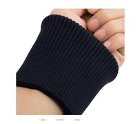 MZPOZB Paire de poignets côtelés extensibles en tricot, garniture, veste, manteau en coton extensible épais, poignets élastiques de 9 cm de large, bleu foncé, taille unique