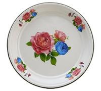 MZPOZB Thickened 26-40cm Vintage Enamel Tea Tray, Serving Dish(35cm-D)