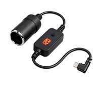 MZRAN Adaptateur universel de chargeur de voiture de type C avec tensions réglables 9 V, 12 V, 15 V, 20 V, charge rapide pour divers appareils électroniques, y compris adaptateur de voiture USB C