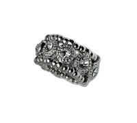 MZRAN Bagues minimalistes extensibles élastiques pour femmes et filles avec strass et perles rétractables
